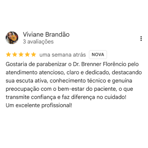 Depoimento Google Dr. Brenner Florencio Alves