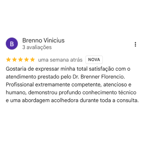 Depoimento Google Dr. Brenner Florencio Alves